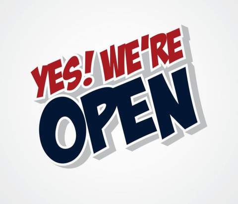 We are open for business!